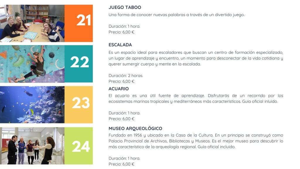 Programa de actividades del Instituto Hispánico de Murcia