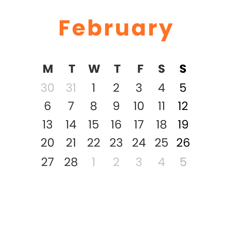 Instituto Hispánico de Murcia - Calendar - February 2023