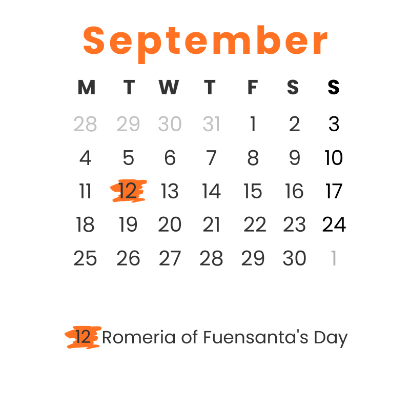 Instituto Hispánico de Murcia - Calendar - September 2023