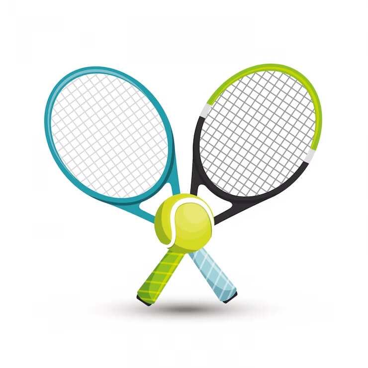 racchette e palla da tennis