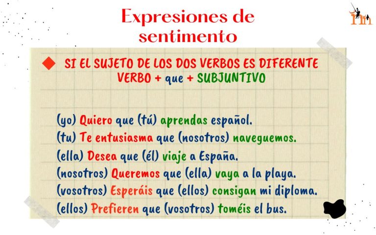 Oraciones sustantivas verbo+que+subjuntivo
