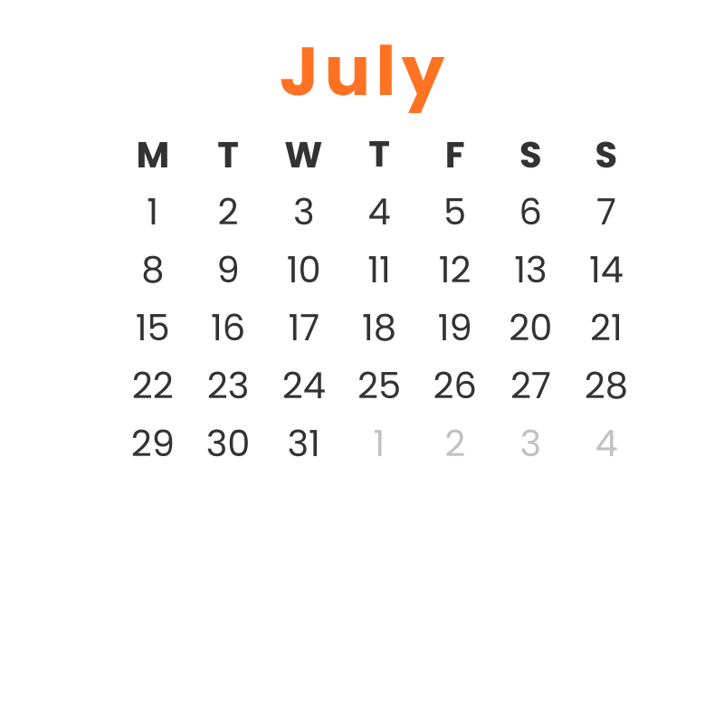 Instituto Hispánico de Murcia - Calendar - July 2024