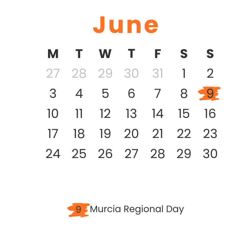 Instituto Hispánico de Murcia - Calendar - June 2024