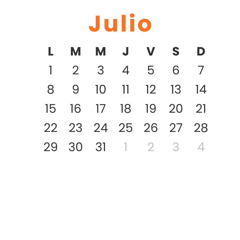 Instituto Hispanico de Murcia - Calendario - Julio 2024